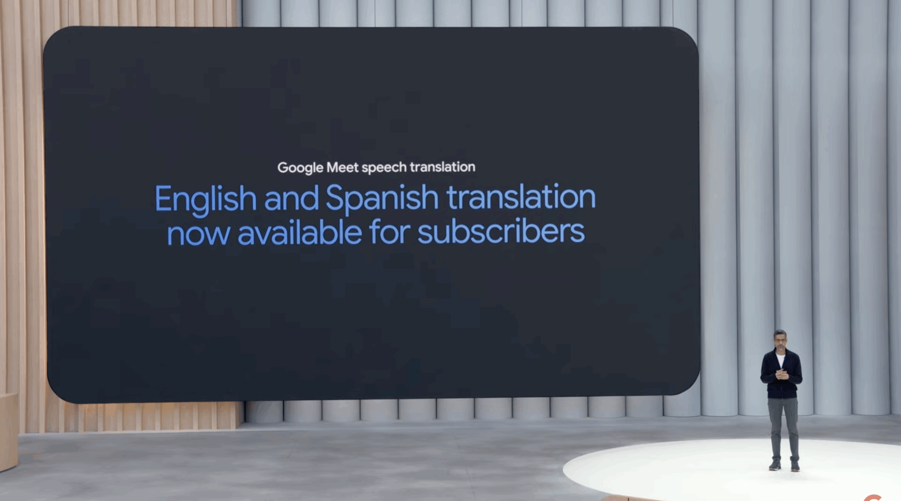 Google Meet live translation